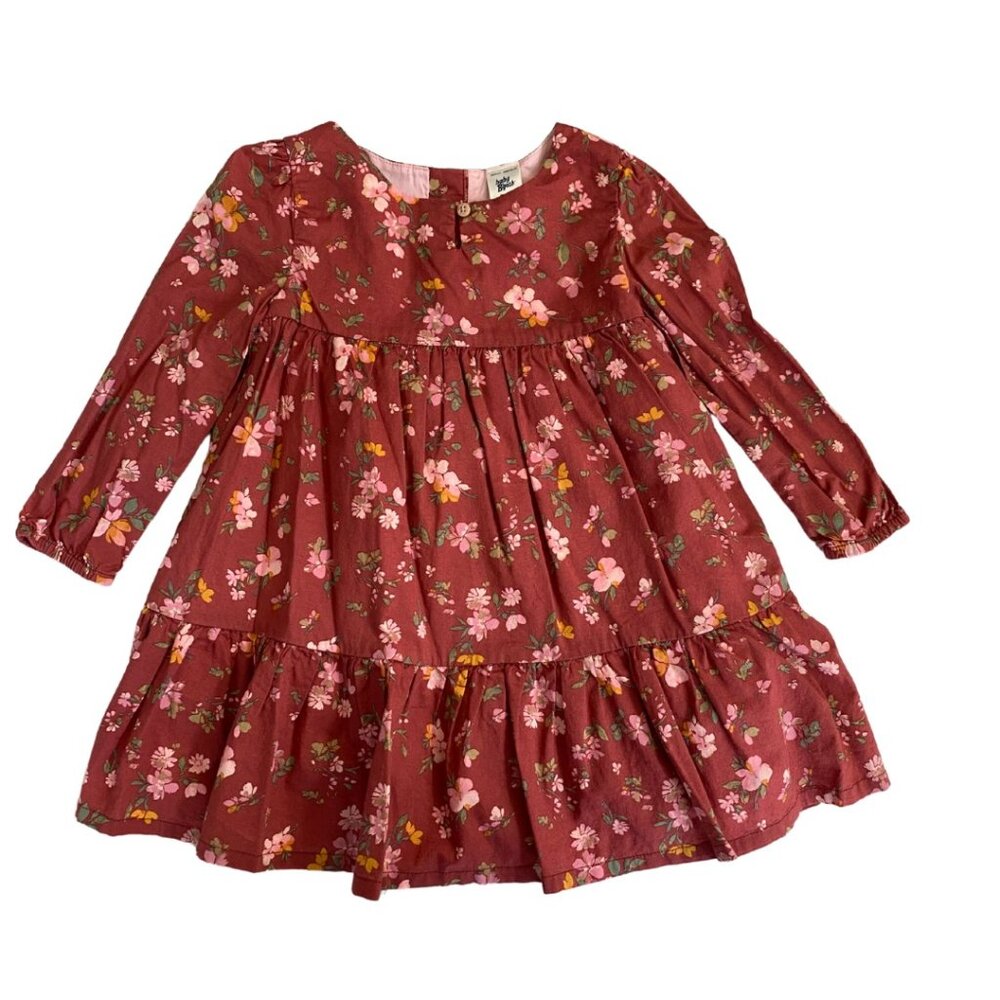 OshKosh B'gosh Toddler Girls 24 Months Burgundy Floral Formal Dress